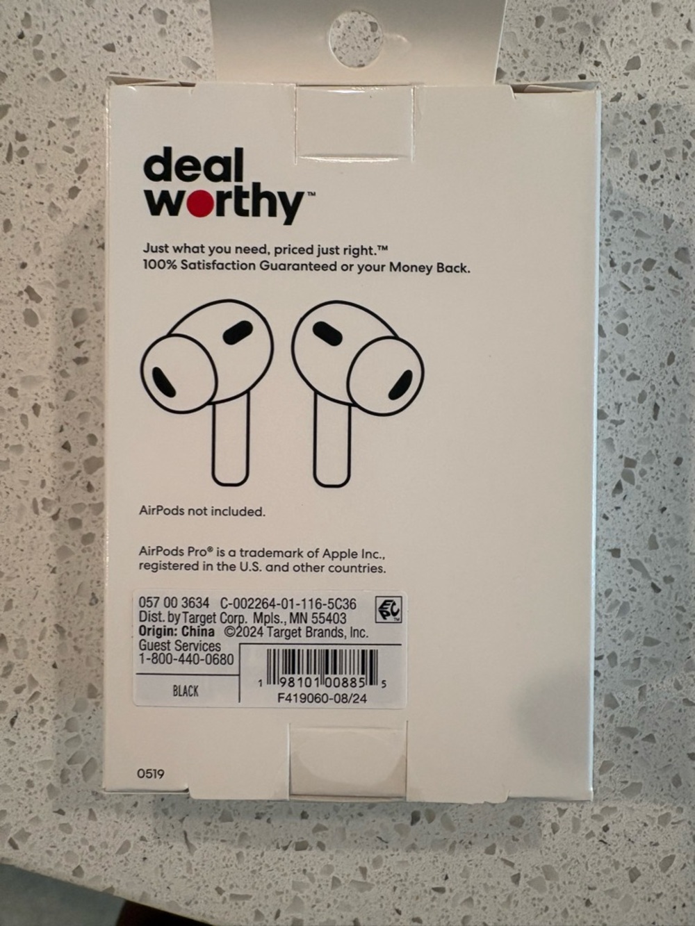 Dealworthy AirPods Pro Earbud Case Cover - Black - Picture 2 of 2